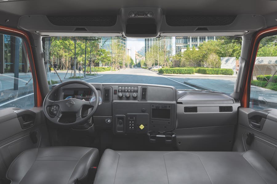 The inside of a vehicle