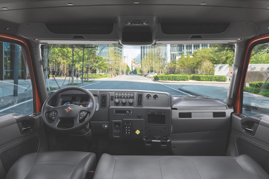 The inside of a vehicle