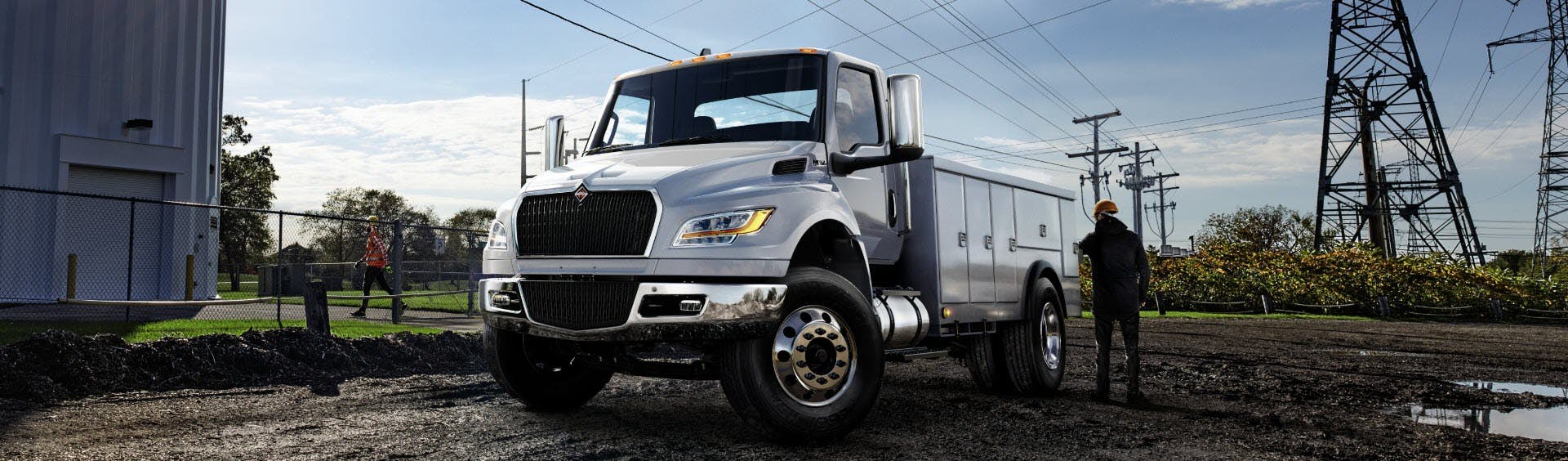 A large truck parked on the ground