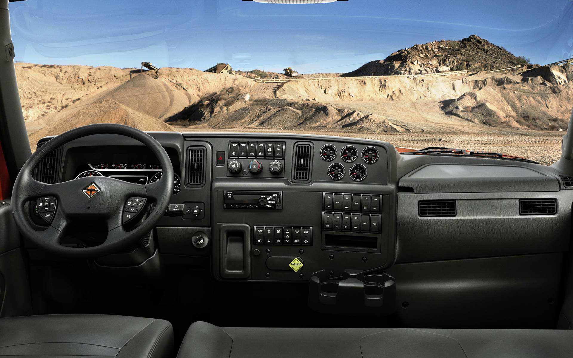 The interior of an HV series truck