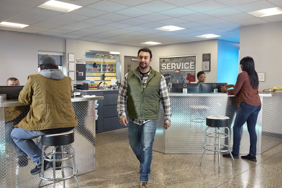 A person walking in a store