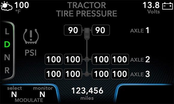 A screen shot of a vehicle gauge