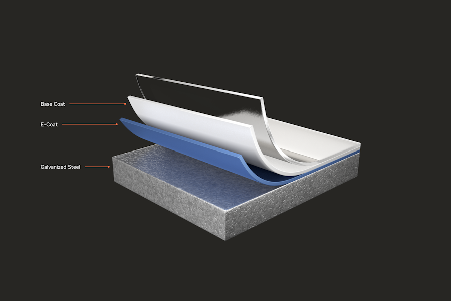 A diagram of a layer of material